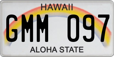 HI license plate GMM097