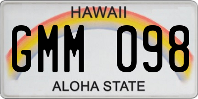 HI license plate GMM098