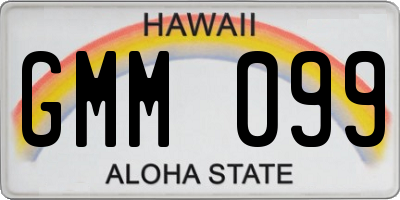 HI license plate GMM099