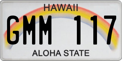 HI license plate GMM117