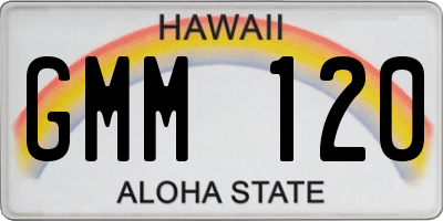 HI license plate GMM120