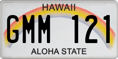 HI license plate GMM121