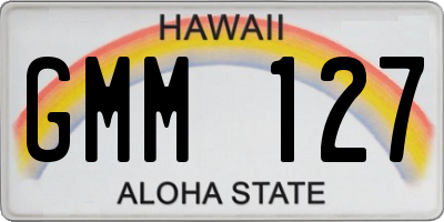 HI license plate GMM127