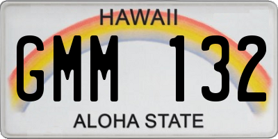 HI license plate GMM132