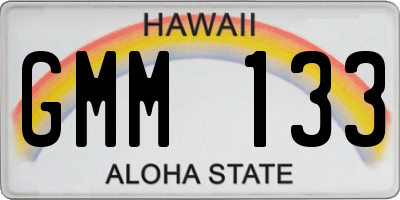 HI license plate GMM133