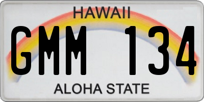 HI license plate GMM134