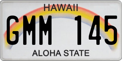 HI license plate GMM145
