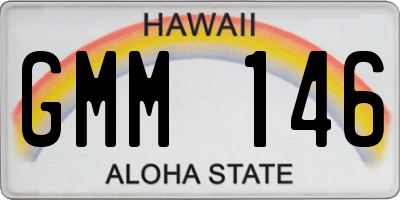 HI license plate GMM146