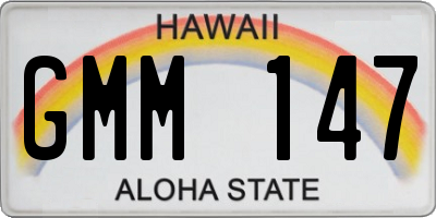 HI license plate GMM147