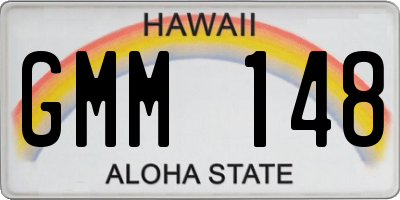HI license plate GMM148