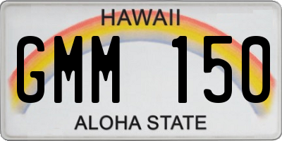 HI license plate GMM150