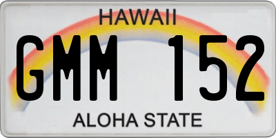 HI license plate GMM152