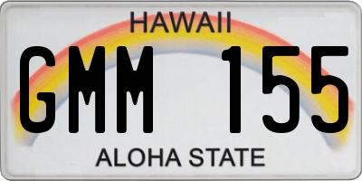HI license plate GMM155