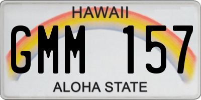 HI license plate GMM157
