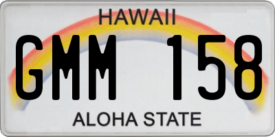 HI license plate GMM158