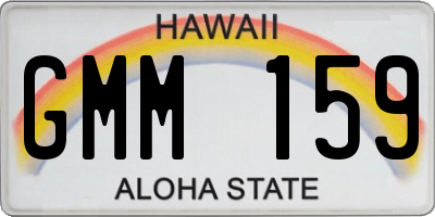 HI license plate GMM159