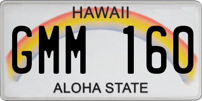 HI license plate GMM160