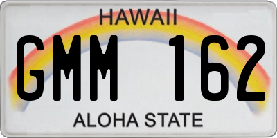 HI license plate GMM162