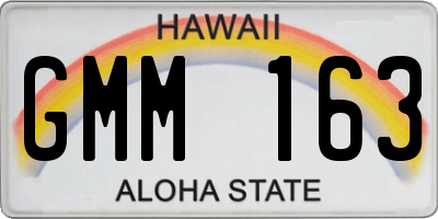 HI license plate GMM163