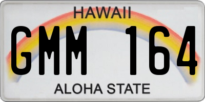 HI license plate GMM164