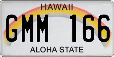 HI license plate GMM166