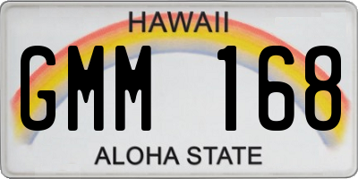 HI license plate GMM168