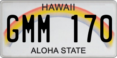 HI license plate GMM170