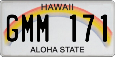 HI license plate GMM171