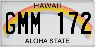 HI license plate GMM172