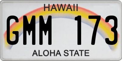HI license plate GMM173