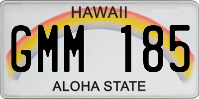 HI license plate GMM185