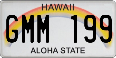 HI license plate GMM199