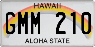 HI license plate GMM210