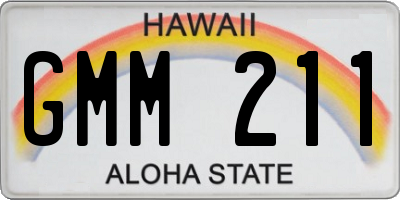 HI license plate GMM211