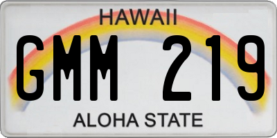HI license plate GMM219