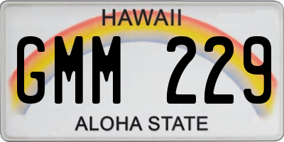 HI license plate GMM229