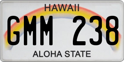 HI license plate GMM238
