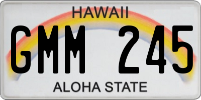 HI license plate GMM245