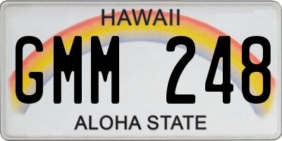 HI license plate GMM248