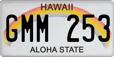 HI license plate GMM253