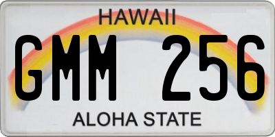 HI license plate GMM256