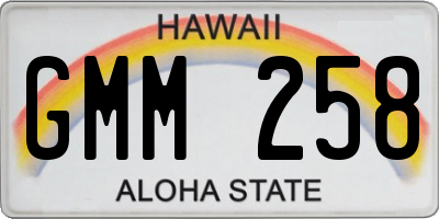 HI license plate GMM258