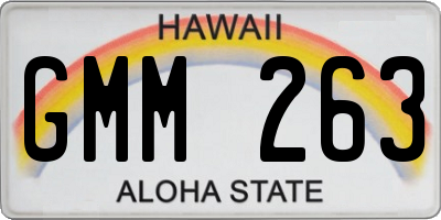HI license plate GMM263