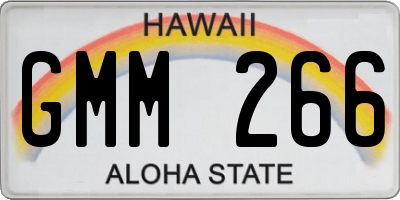 HI license plate GMM266