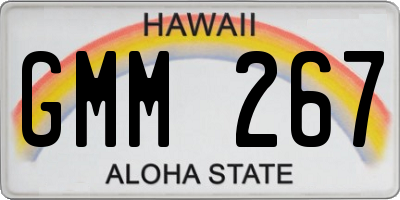 HI license plate GMM267