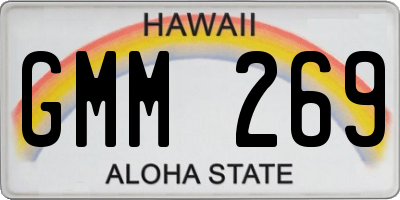 HI license plate GMM269