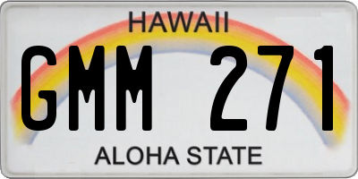 HI license plate GMM271