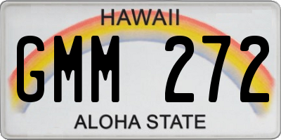 HI license plate GMM272