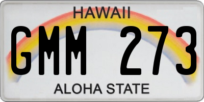 HI license plate GMM273