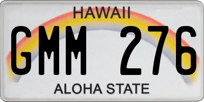 HI license plate GMM276